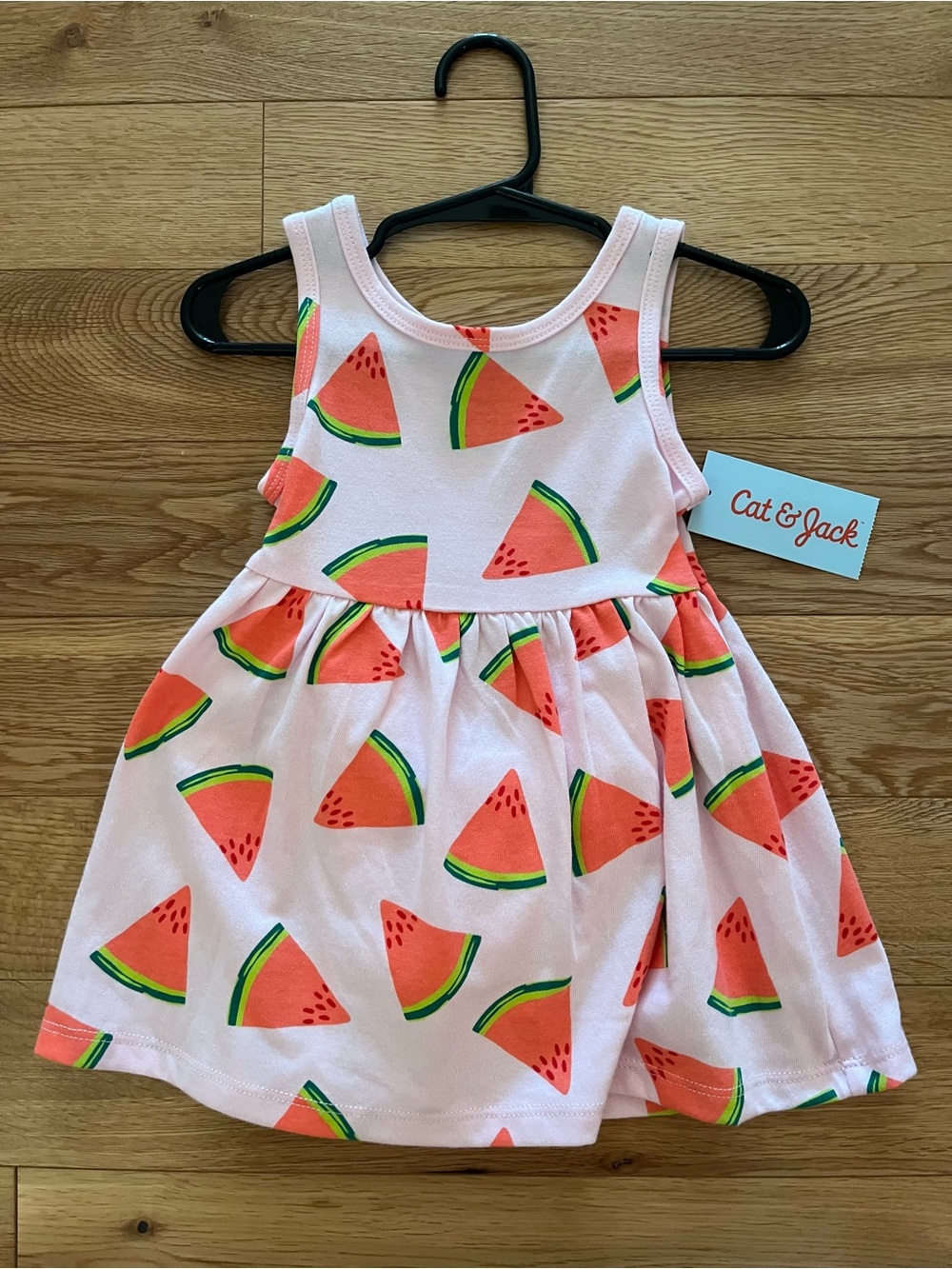 Cat & Jack Baby Girls' PinkSleeveless Watermelon Knit Dress 12M NWT